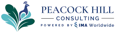 Peacock Hill Consulting logo featuring a peacock and leaf design, symbolizing change management and organizational transformation.